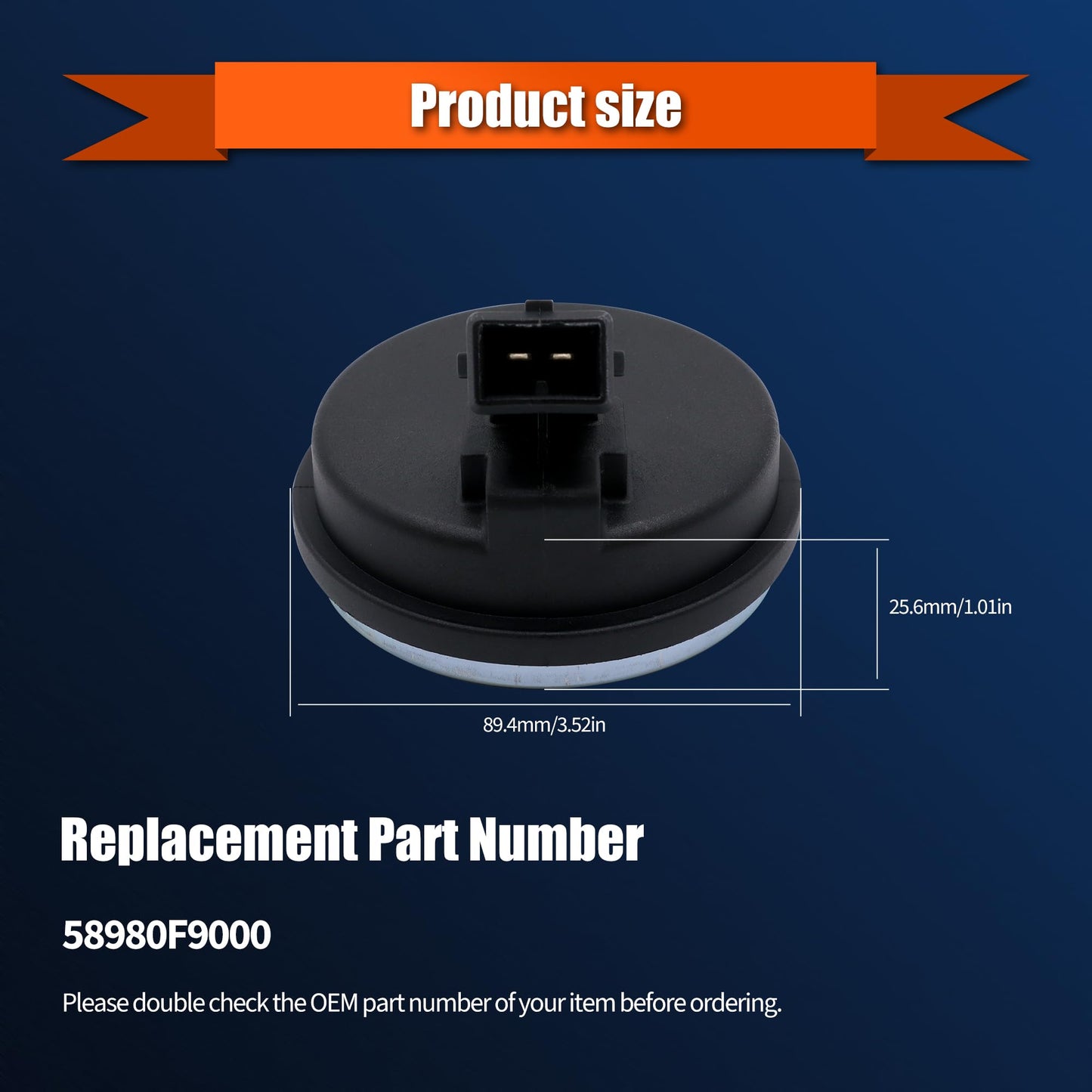 Hisport ABS Wheel Speed Sensor 58980F9000 Rear Driver and Passenger Side - Compatible with Hyundai Accent 2019-2021 Kia Rio 2019-2020