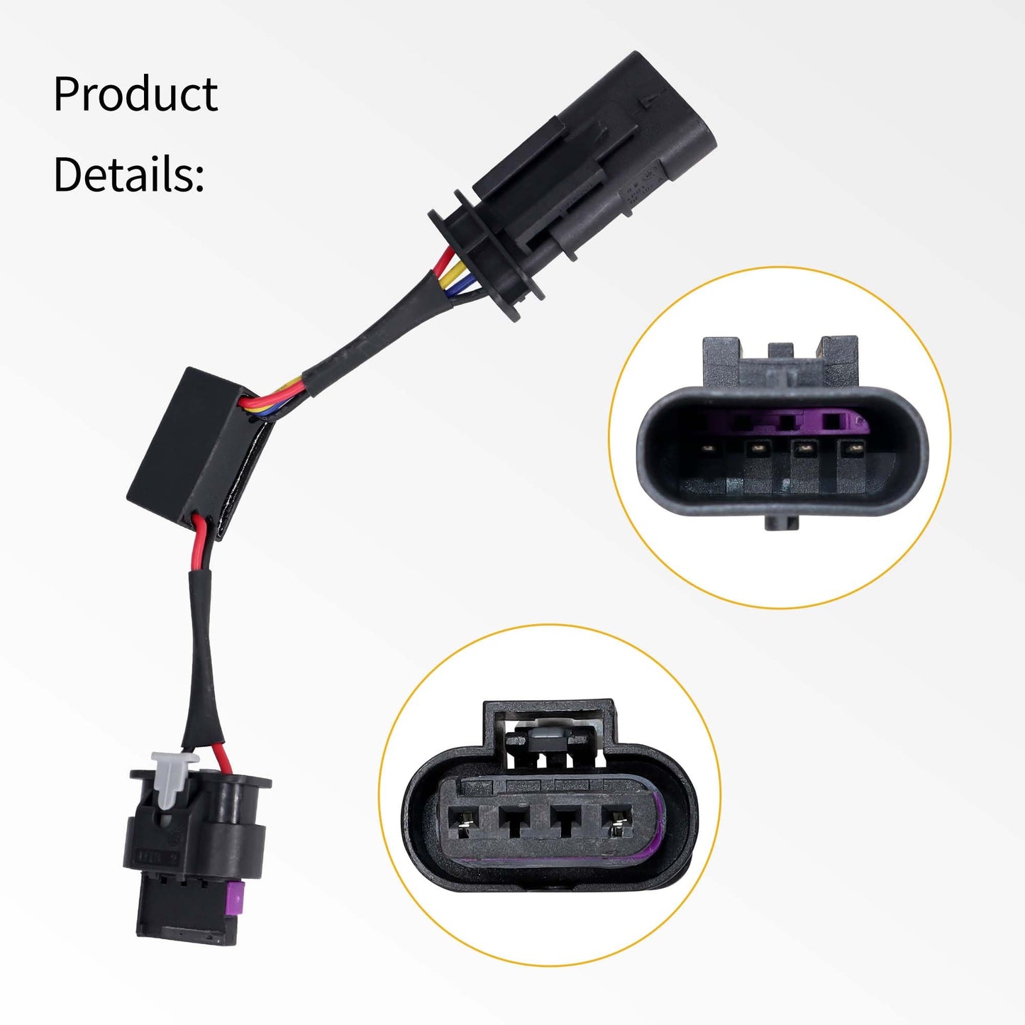 HiSport Locker Sensor Bypass Wiring Harness Z Locker Sensor Plug Connector Compatible with Jeep Wrangler Rubicon 2018-2023, Gladiator 2020-2023