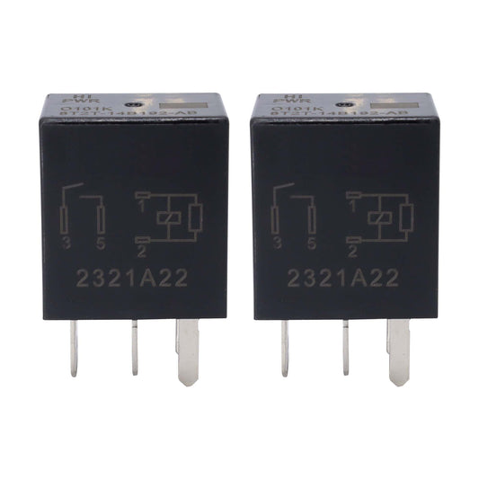 HiSport Relay 8T2T-14B192-AB 12VDC 4 Pins Plug-in Automotive Relay Compatible with Ford, 2PCS
