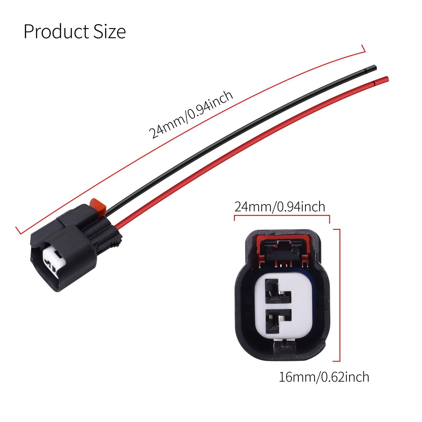 HiSport 645-134 ABS Wheel Speed Sensor Connector Compatible with Buick, Cadillac CT4, CT5, CT6, Escalade, XT4, Chevrolet, Chrysler, Dodge, Ford, GMC, Jeep, Lincoln, Ram 1500, 2500, 3500, 4500, 5500