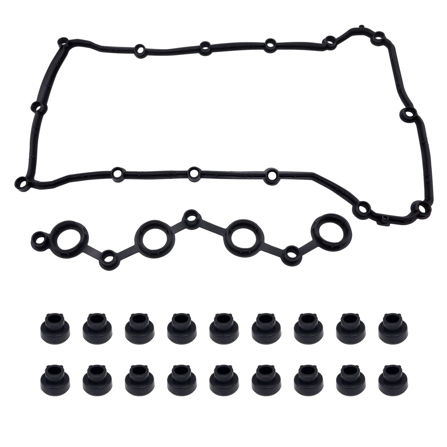 HiSport Engine Valve Cover Gasket - Compatible with Chrysler 200 Sebring Compatible with Dodge Journey Avenger Caliber Compatible with Jeep Compass Patriot 1.8L 2.0L 2.4L 2007-2016 - Replace VS50698R