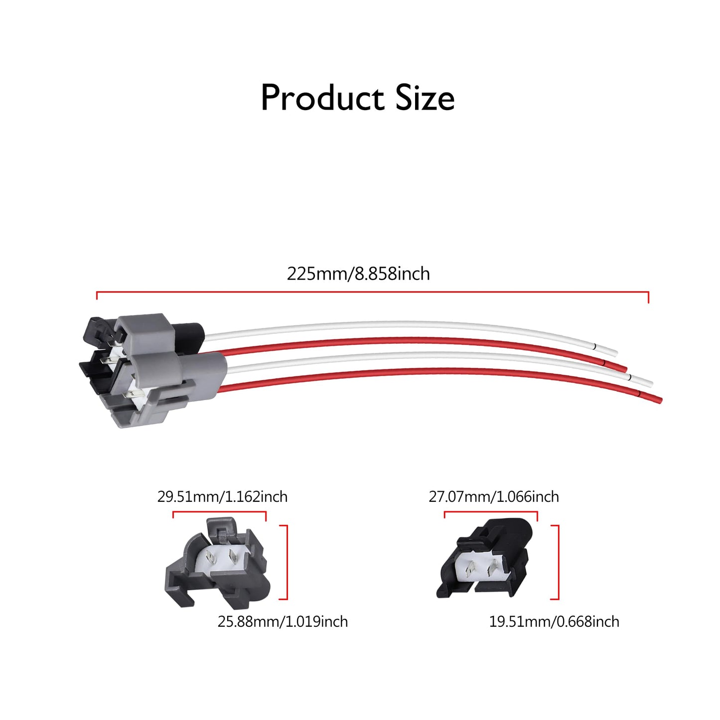 HiSport Ignition Coil Harness Connector PT1909 Compatible with GM 1985-1995,Compatible with Chevy GMC Trucks 1985-1998,Fits LT1 TPI TBI Camaro Firebird Corvette.