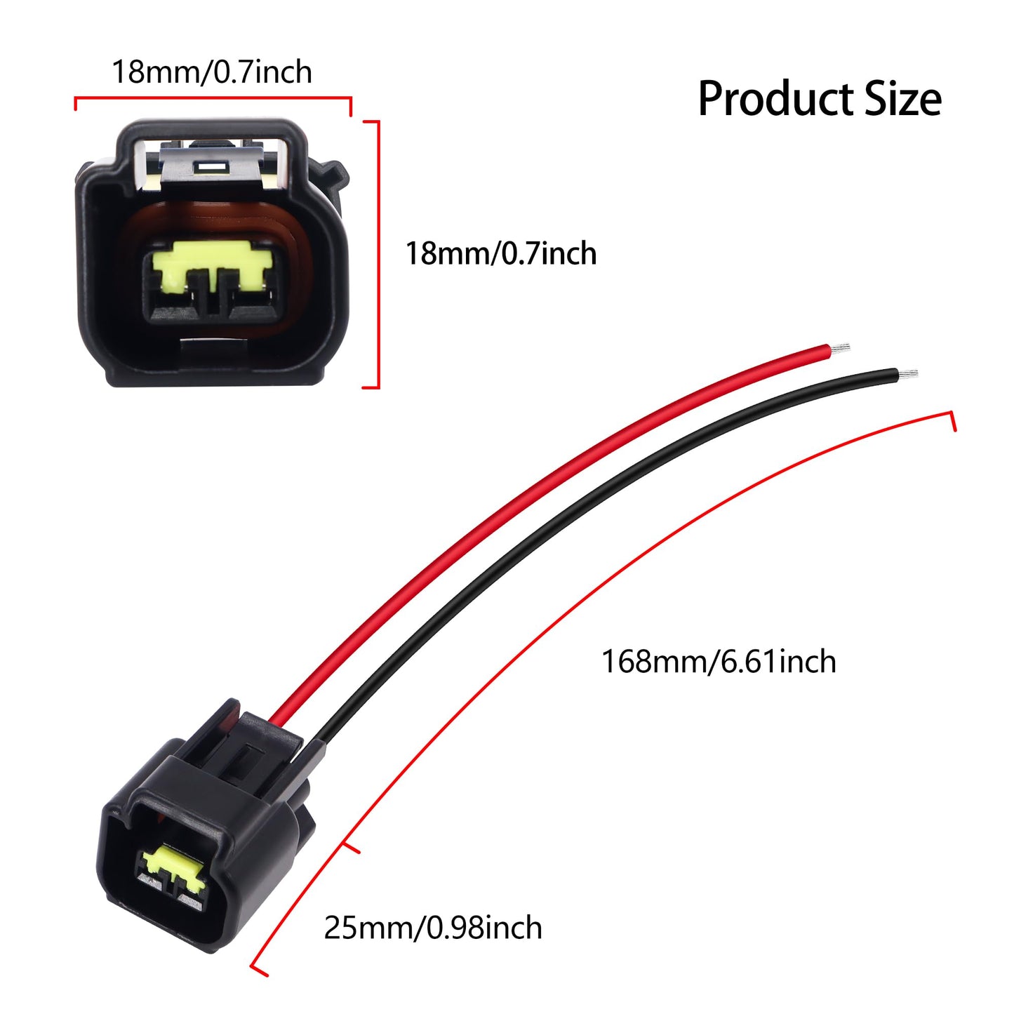 HiSport Ignition Coil Camshaft Crankshaft Position Sensor Connector Pigtail Harness Compatible with Ford Mustang F-150 F-250 F-350 4.6L 5.4L 6.8L,8PCS