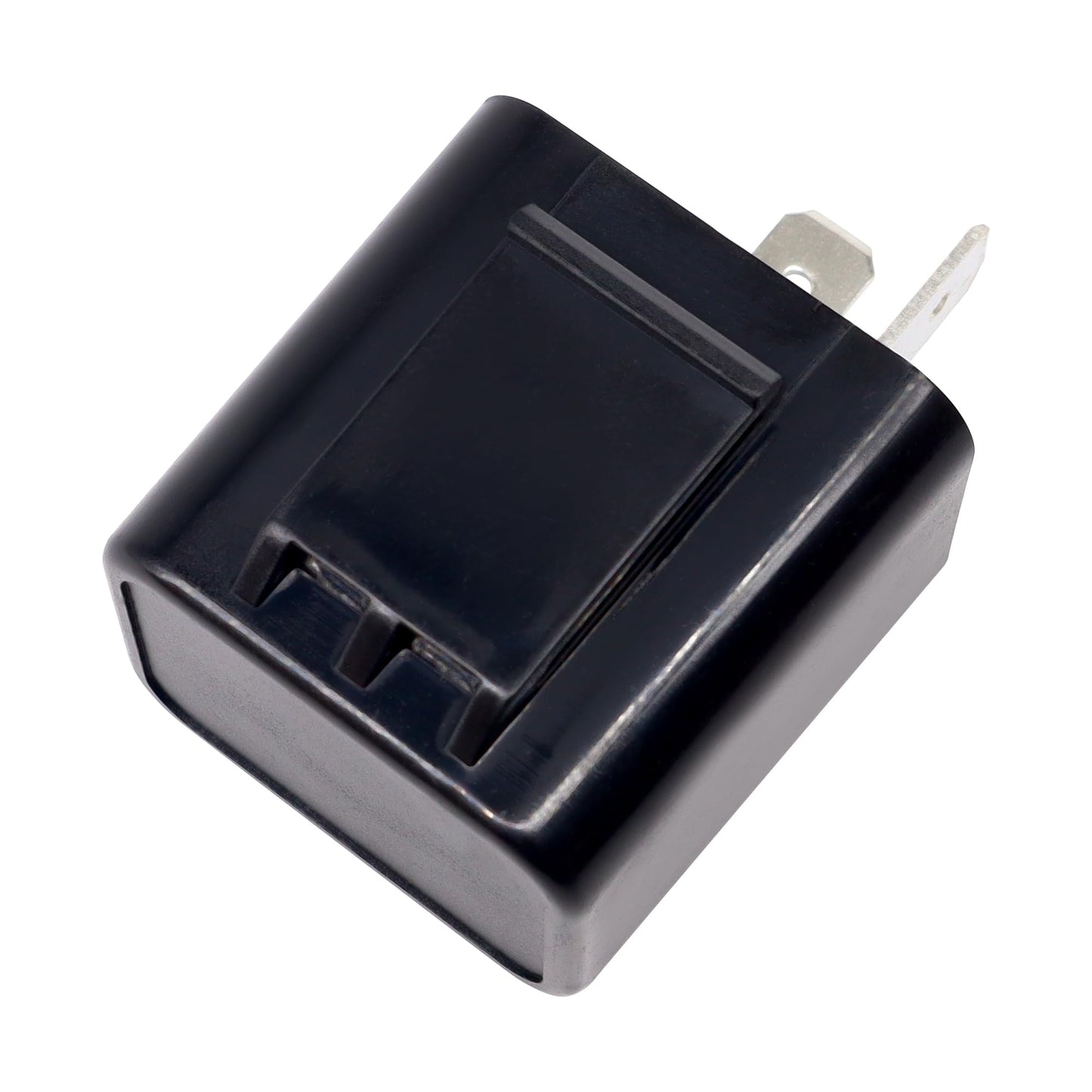 HiSport 12V 2 PIN Adjustable Electronic Flasher Relay Compatible with Honda Grom 125, Kawasaki ZX6R, 250R, Ninja 300, Z300, Black Blinker Relay Fix for LED Turn Signal Light Bulbs 4PCS