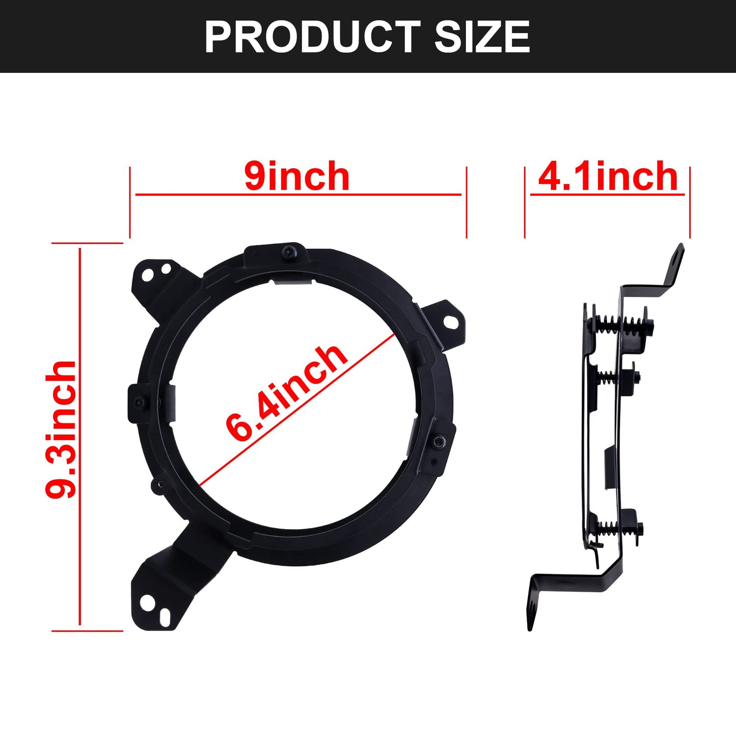 HiSport Headlight Mounting Bracket Aluminium Alloy - Omnidirectional Adjustable with Wiring Harness, Compatible with Jeep Wrangler JL 2018-2020 (7" Light, 6-Piece Set)