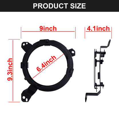 HiSport Headlight Mounting Bracket Aluminium Alloy - Omnidirectional Adjustable with Wiring Harness, Compatible with Jeep Wrangler JL 2018-2020 (7" Light, 6-Piece Set)
