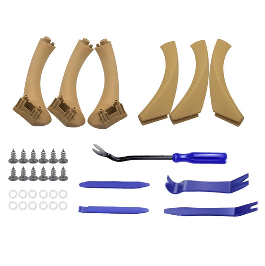 HiSport Inner Outer Door Panel Pull Handle Outer Trim Cover - Compatible with BMW E90 E91 E92 E93 3 Series 325i 328i 335i 330i Replace 51417230854