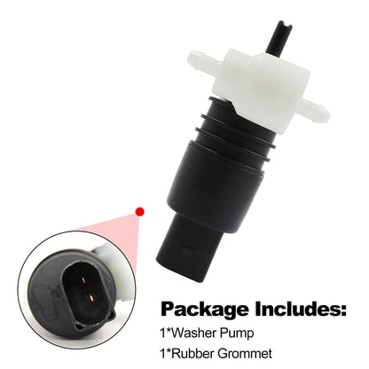 HiSport 11-613 Windshield Washer Pump - Wiper Washer Fluid Pump Compatible with Jeep Dodge Chrysler Volkswagen Audi BMW Chevrolet Ford 1998-2021