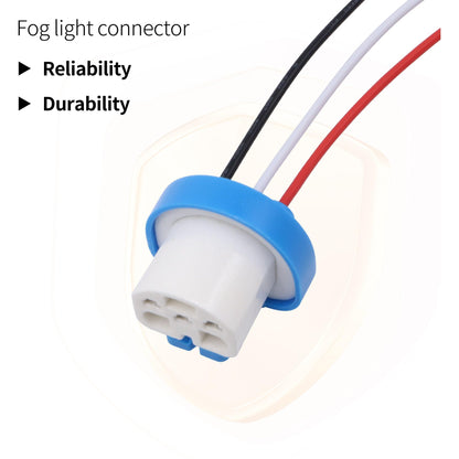 HiSport 2PCS 9007 9004 HB1 HB5 High Temperature Ceramic Male Wire Harness Extension Socket Adapter Connector Pigtail Plug Wiring Cable for Headlights Fog Lights Automative Replacement Part