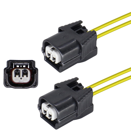 HiSport Coolant Temperature Sensor Connector Repair Harness 2PCS Compatible with Honda Accord Civic Acura 2006-2024 Temperature Sensor Connector Pigtail Replace 04320-SAA-A00 37870-RWC-A01