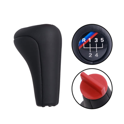 HiSport Gear Shifter Knob,5-Speed Leather Car Stick Shifting Knobs Shifter Lever Compatible with BMW E34 E39 M5 M3 M6 E36 E46 E21 E30 and Most Manual Transmission Vehicle