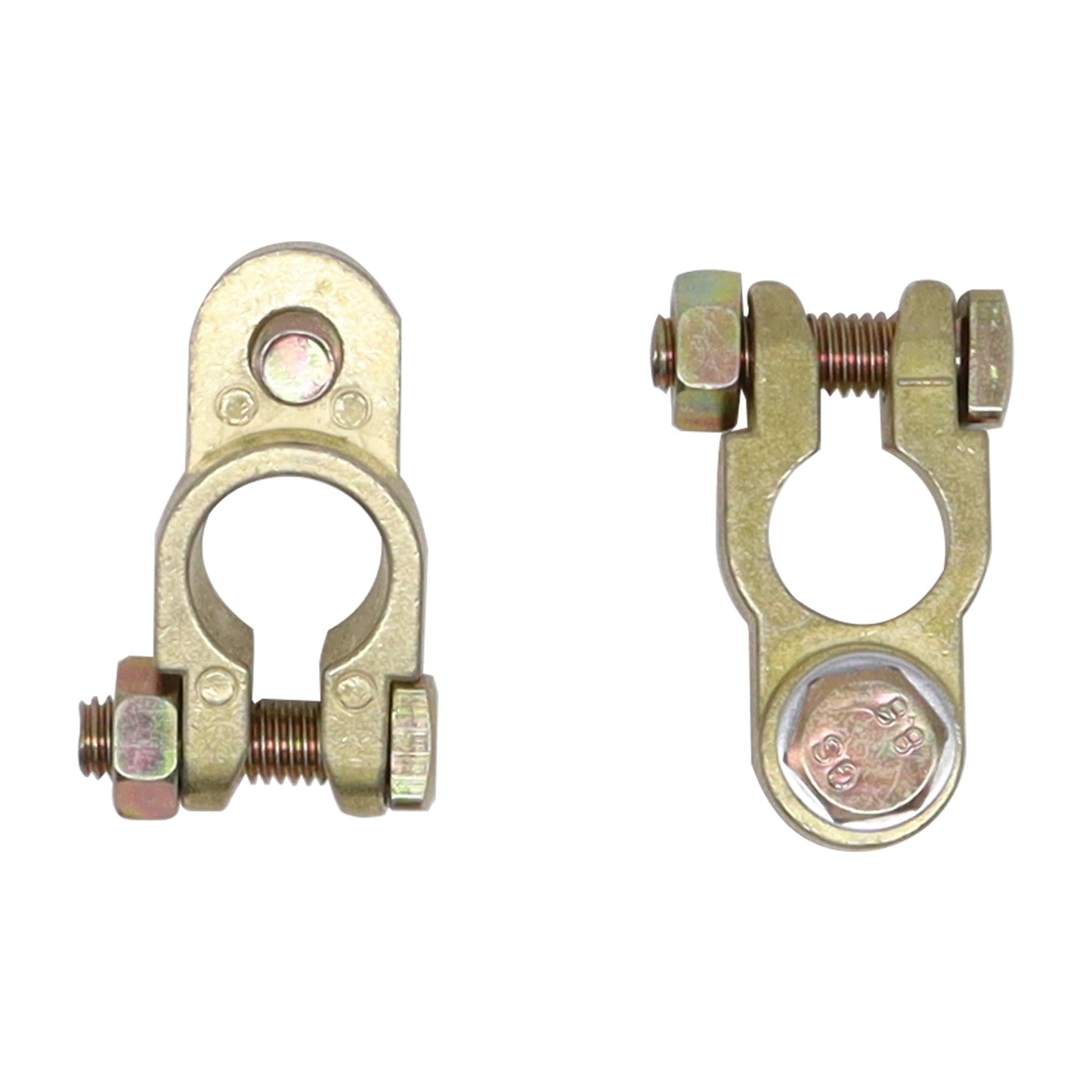 HiSport Brass Battery Terminal Connectors - This Battery Terminal Connector Compatible with Car Truck Van RV Boat (1 Pair)