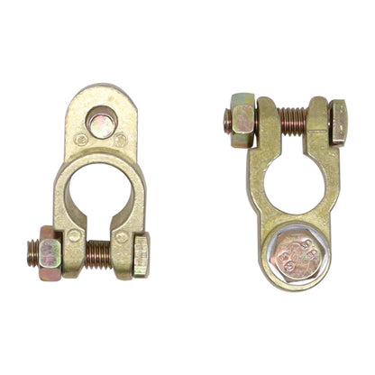 HiSport Brass Battery Terminal Connectors - This Battery Terminal Connector Compatible with Car Truck Van RV Boat (1 Pair)