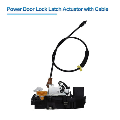 HiSport 22862028 Power Door Lock Latch Actuator with Cable Front Left Driver Side - Compatible with Chevy Silverado 1500 2500HD 3500HD GMC Sierra 2010-2014 - Replaces 931920