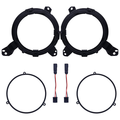 HiSport Headlight Mounting Bracket Aluminium Alloy - Omnidirectional Adjustable with Wiring Harness, Compatible with Jeep Wrangler JL 2018-2020 (7" Light, 6-Piece Set)