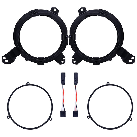 HiSport Headlight Mounting Bracket Aluminium Alloy - Omnidirectional Adjustable with Wiring Harness, Compatible with Jeep Wrangler JL 2018-2020 (7" Light, 6-Piece Set)