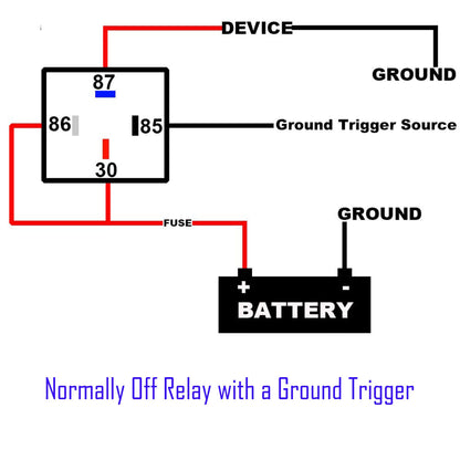 HiSport Automotive Relay, 4-PIN 80/60 AMP 12V DC Waterproof Relay with Harness, Heavy Duty 12 AWG Tinned Copper Wire Gauges