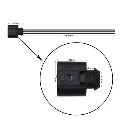 HiSport 3 Pin Male Pre Wired Connector Multifunction Fuel Pump Camshaft Sensor Light Connector # 1J0973703, 8K0973703, 3D0973703