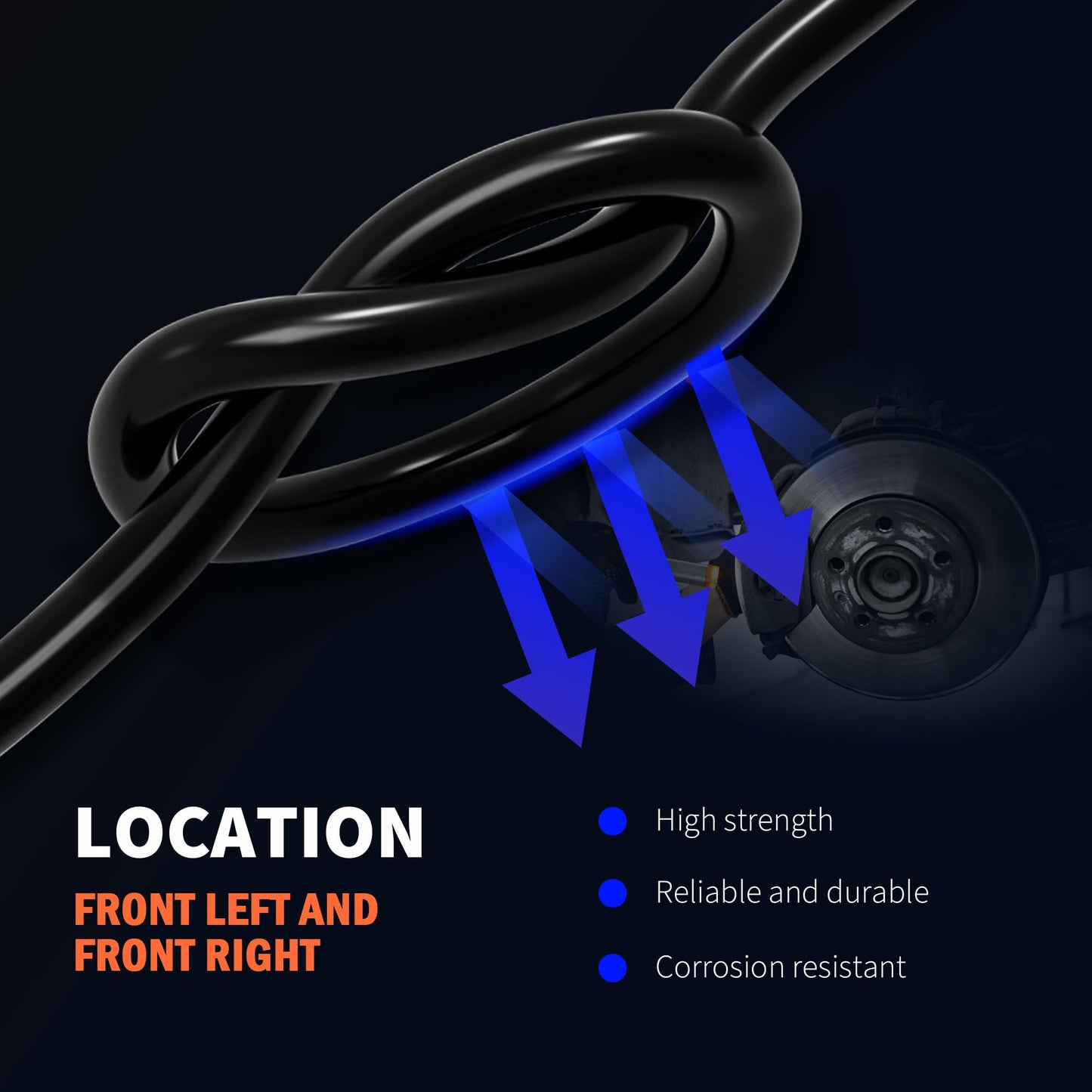 HiSport Front Right Left ABS Wheel Speed Sensor - Compatible with 2007 2008 2009 2010 2011 Honda CR-V Replaces ALS1608