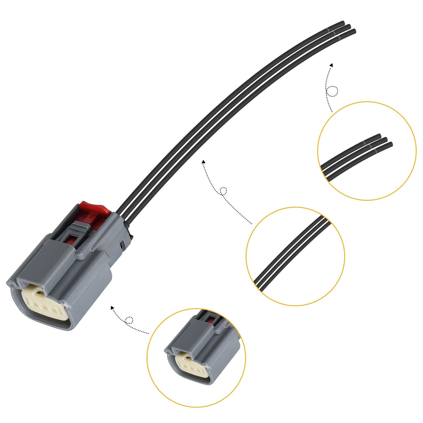 HiSport Ignition Coil Harness Connector WPT1284 Compatible with Ford F-150 2011-2014,Replacement for Ford Explorer F-150 Flex Lincoln MKT Navigator 3.5 V6 Engine Repalce CU2Z-14S411-AFA 2PCS