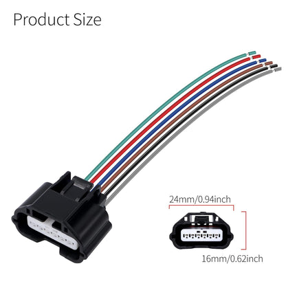 HiSport 74-50036 Mass Air Flow MAF Sensor Connector Compatible with Nissan 350Z 2003-2008, NV1500 2012-2014, Infiniti EX35 EX37 FX35 FX37 FX45 FX50 G25 G35 G37 JX35 QX50 QX56, Suzuki Equator 2009-2012