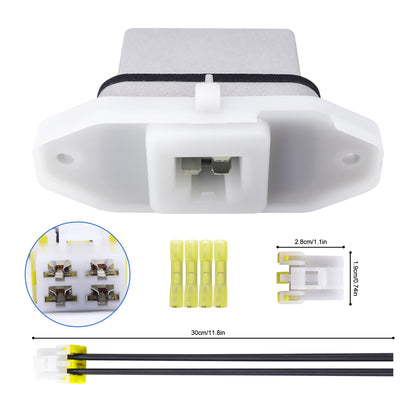 HiSport HVAC Heater Blower Motor Fan Resistor with Harness Compatible with Nissan & Infiniti Vehicles Altima 2002-2006, Maxima 2000-2008, I30 2000-2001, I35 2002-2004 Front Side Replace 27761-2Y000