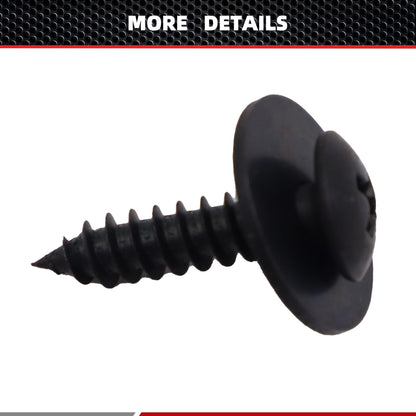 HiSport 90114SE0000 50PCS Fender Liner Splash Shield Wheelhouse Liner Screw Phillips Truss Head Sems Compatible with Honda Acura Accord Civic CR-V Element HR-V RDX TL TSX RSX RL NSX Legend CL