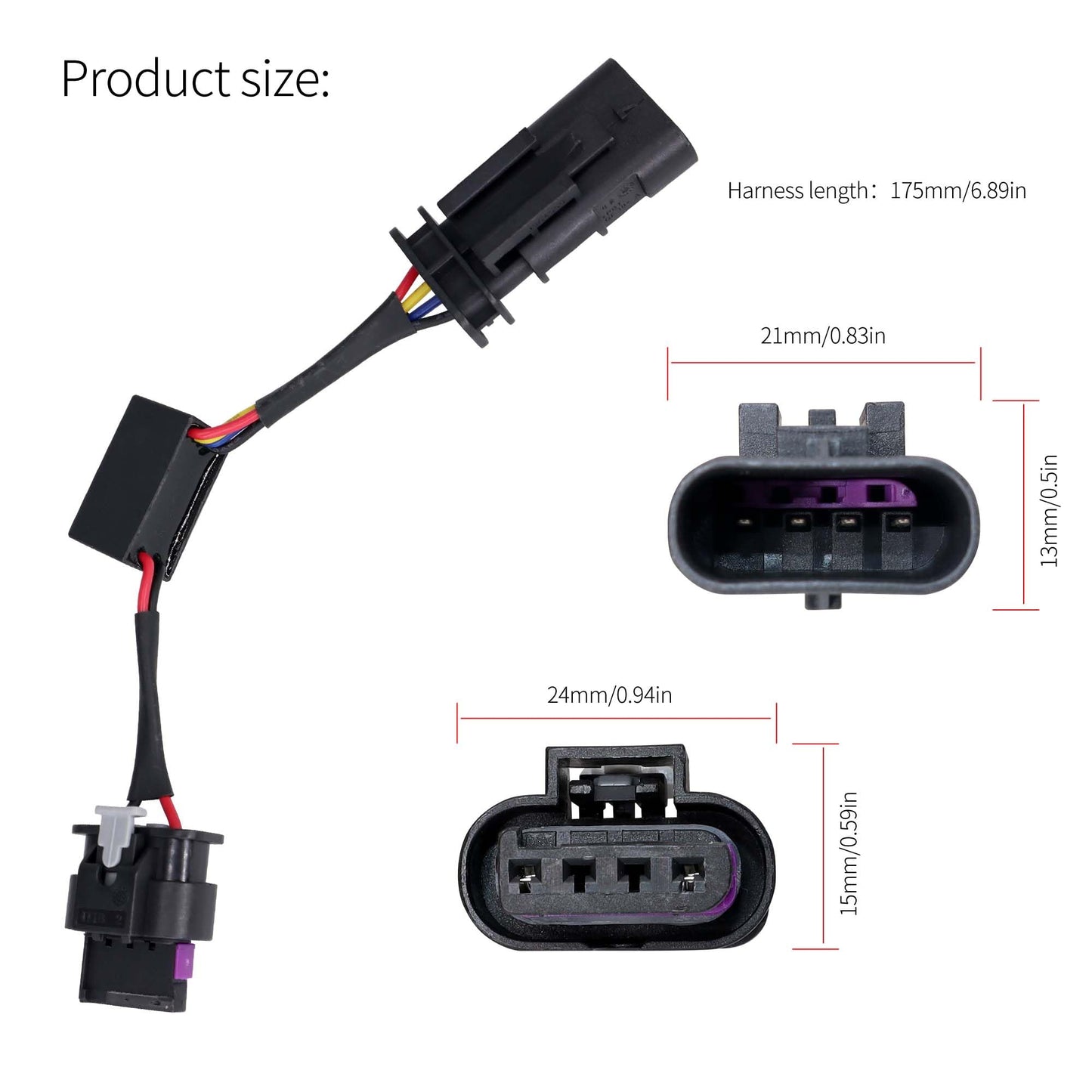 HiSport Locker Sensor Bypass Wiring Harness Z Locker Sensor Plug Connector Compatible with Jeep Wrangler Rubicon 2018-2023, Gladiator 2020-2023