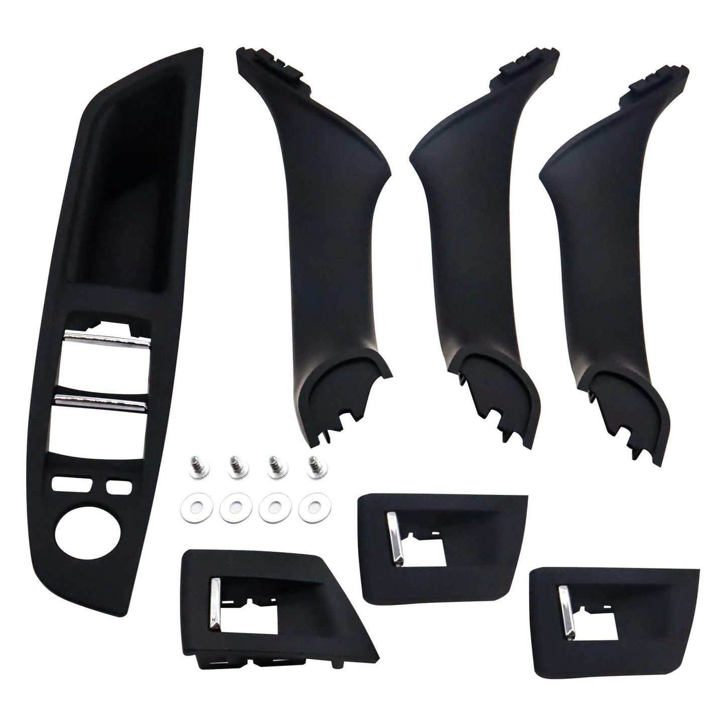 HiSport Driver Side Window Switch Door Handle, Front Rear Left and Right Interior Door Handle Panel Pull Cover Trim Compatible with BMW 5 Seriess 520 523 525 528 530 535 F10 F11 F18 2010-2016