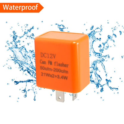 HiSport 12V 2 PIN Adjustable Electronic Flasher Relay Compatible with Honda Grom 125, Kawasaki ZX6R, 250R, Ninja 300, Z300, Fix for LED Turn Signal Light Bulbs 2Pcs