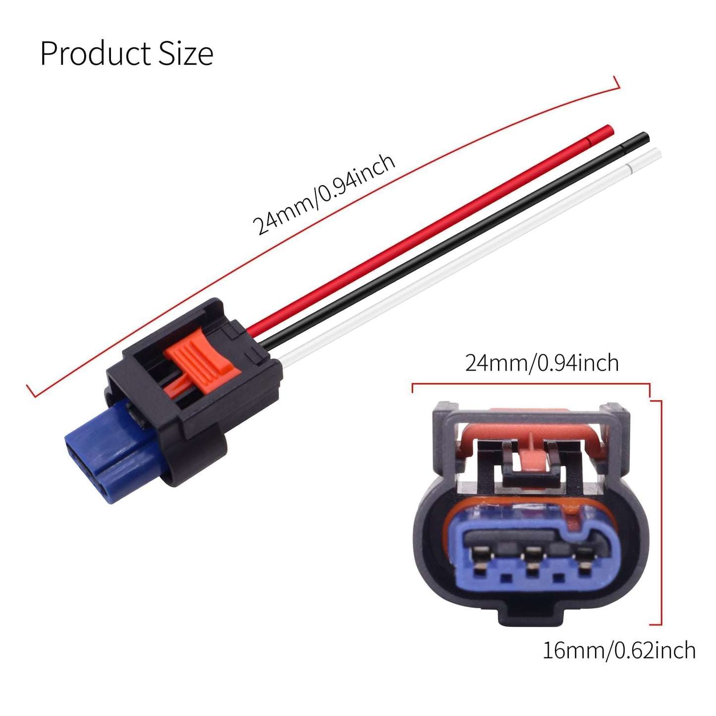 HiSport BU2Z14S411ARA Camshaft Position Sensor Connector Compatible with Audi, BMW, Cadillac, Chevrolet, Dodge, Fiat, Ford, Freightliner, Genesis, GMC, Hyundai, Jaguar, Kia, Land Rover, Lincoln, Benz