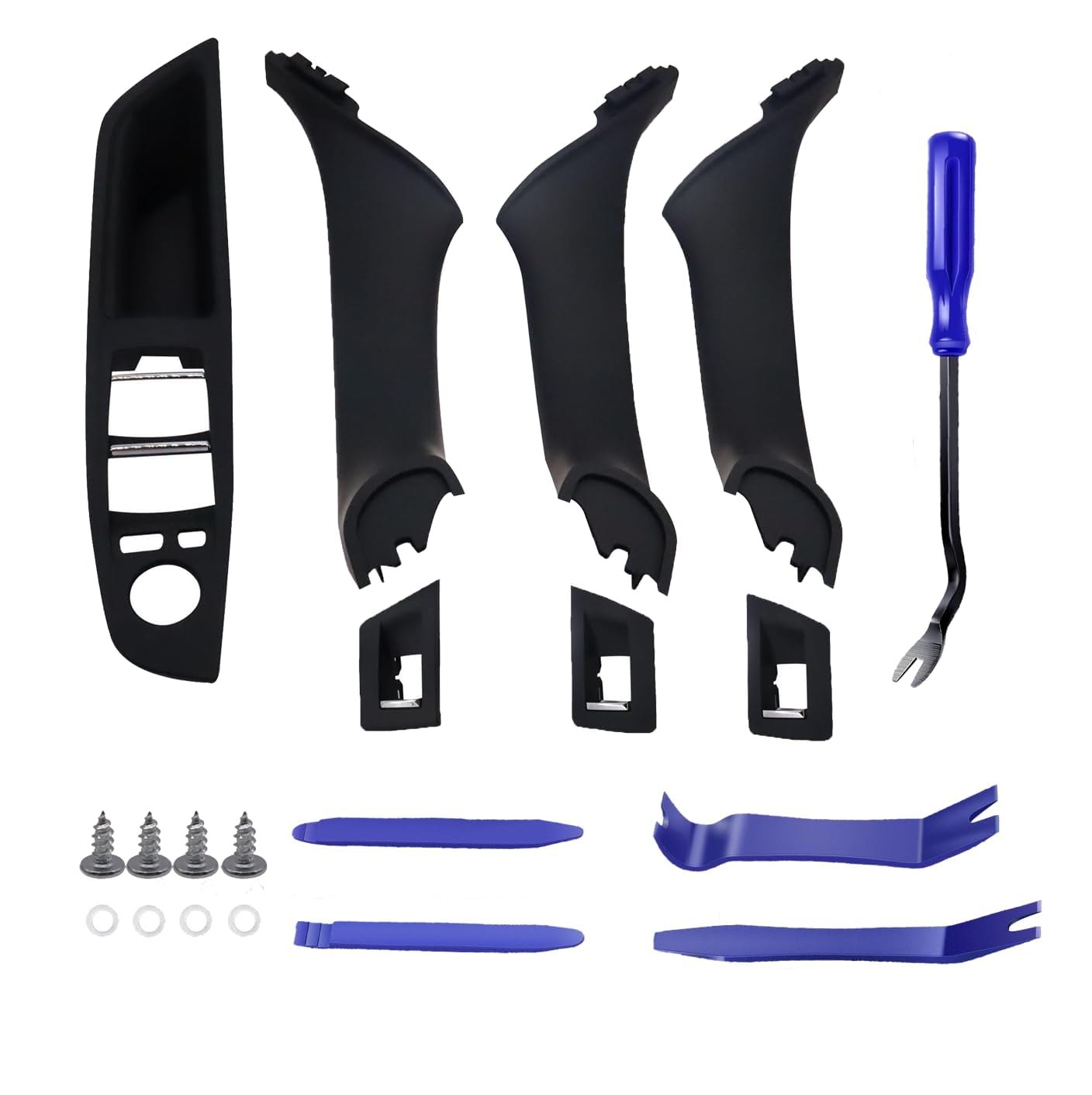 HiSport Driver Side Window Switch Door Handle, Front Rear Left and Right Interior Door Panel Pull Cover Trim - Compatible with BMW 5 Seriess 520 523 525 528 530 535 F10 F11 F18 2010-2016#51417225891