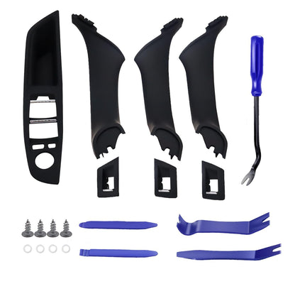 HiSport Driver Side Window Switch Door Handle, Front Rear Left and Right Interior Door Panel Pull Cover Trim - Compatible with BMW 5 Seriess 520 523 525 528 530 535 F10 F11 F18 2010-2016#51417225891