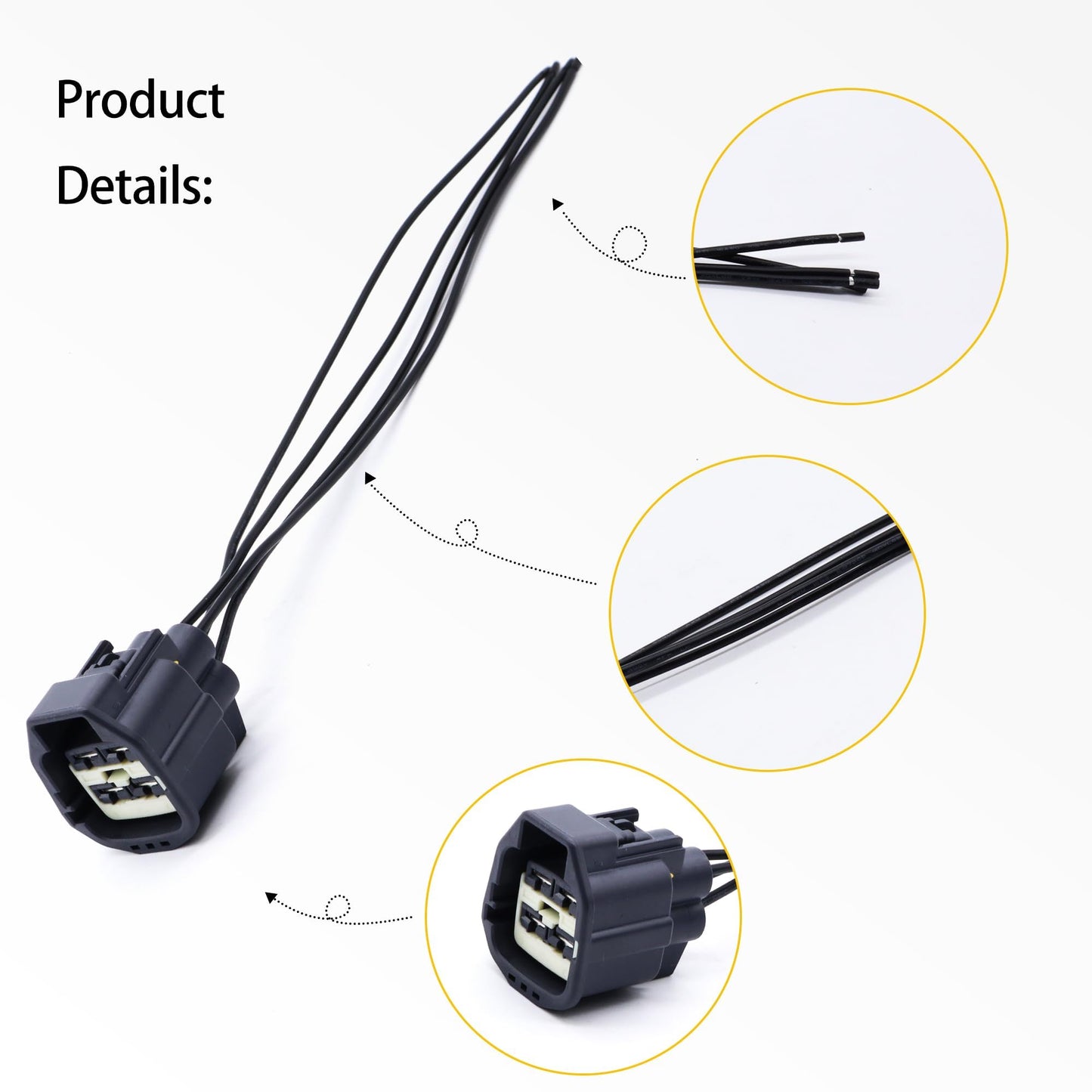 HiSport WPT1343 Engine Cooling Fan Motor Connector Compatible with Ford E-350 E-450 Expedition Explorer F-150 F-250 F-350 F-450 Super Duty Mustang Transit 150 250 350 2010-2015 Replace DU2Z14S411ABA