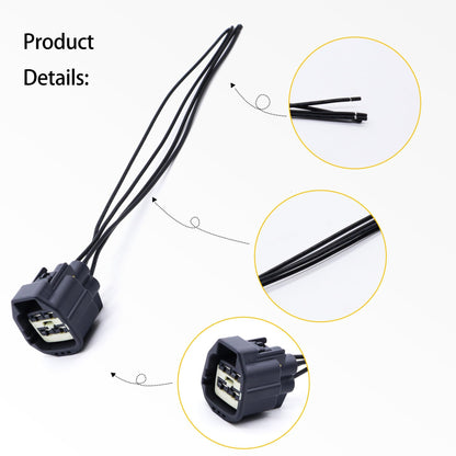 HiSport WPT1343 Engine Cooling Fan Motor Connector Compatible with Ford E-350 E-450 Expedition Explorer F-150 F-250 F-350 F-450 Super Duty Mustang Transit 150 250 350 2010-2015 Replace DU2Z14S411ABA