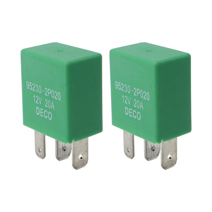 HiSport Relay 95230-2P020 4 Pins 12V 20A Multi-Purpose Power Relay Compatible with Hyundai Azera, Elantra, Sonata; Compatible with KIA Cadenza, Forte, K900, Optima, Sorento, 2PCS