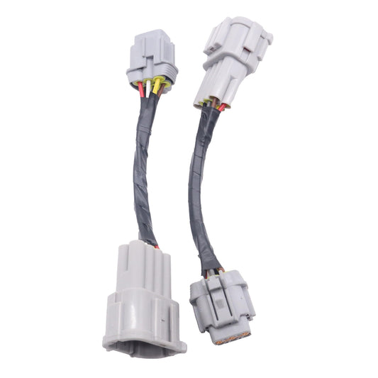 HiSport 2PCS Headlight Conversion Adapters Compatible with Nissan 350z 2003 2004 2005 HID Wiring 8 to Halogen 6