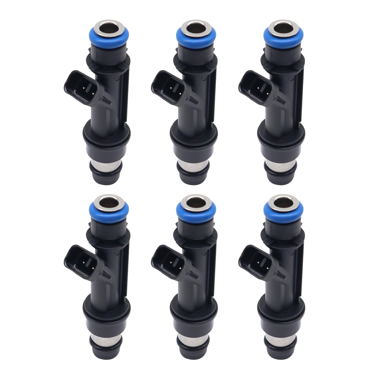 HiSport Fuel Injectors 6PCS Compatible with Buick Chevrolet GMC Hummer Isuzu i-290 i-350 i-370 Ascender H3 Rainier Colorado LUV Trailblazer EXT Canyon Envoy XL XUV Replace FJ319 12569573