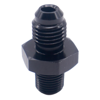 HiSport 4AN to 1/8 NPT Male Hose Fitting Adapter, Universal Aluminum Flare Male 4AN to 1/8'' NPT Union Fuel Oil Line Pipe Connector Black Anodized