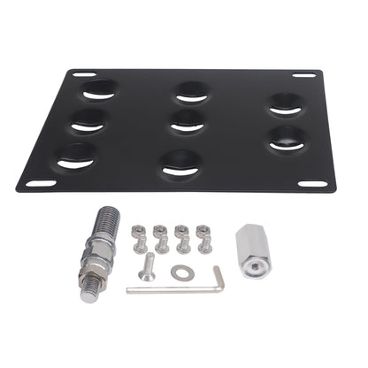 HiSport License Plate Holder Front Bumper Compatible with Mazda 3 6 CX-5 MX-5 Miata, No Drill Relocator Hole Adapter Support Holder