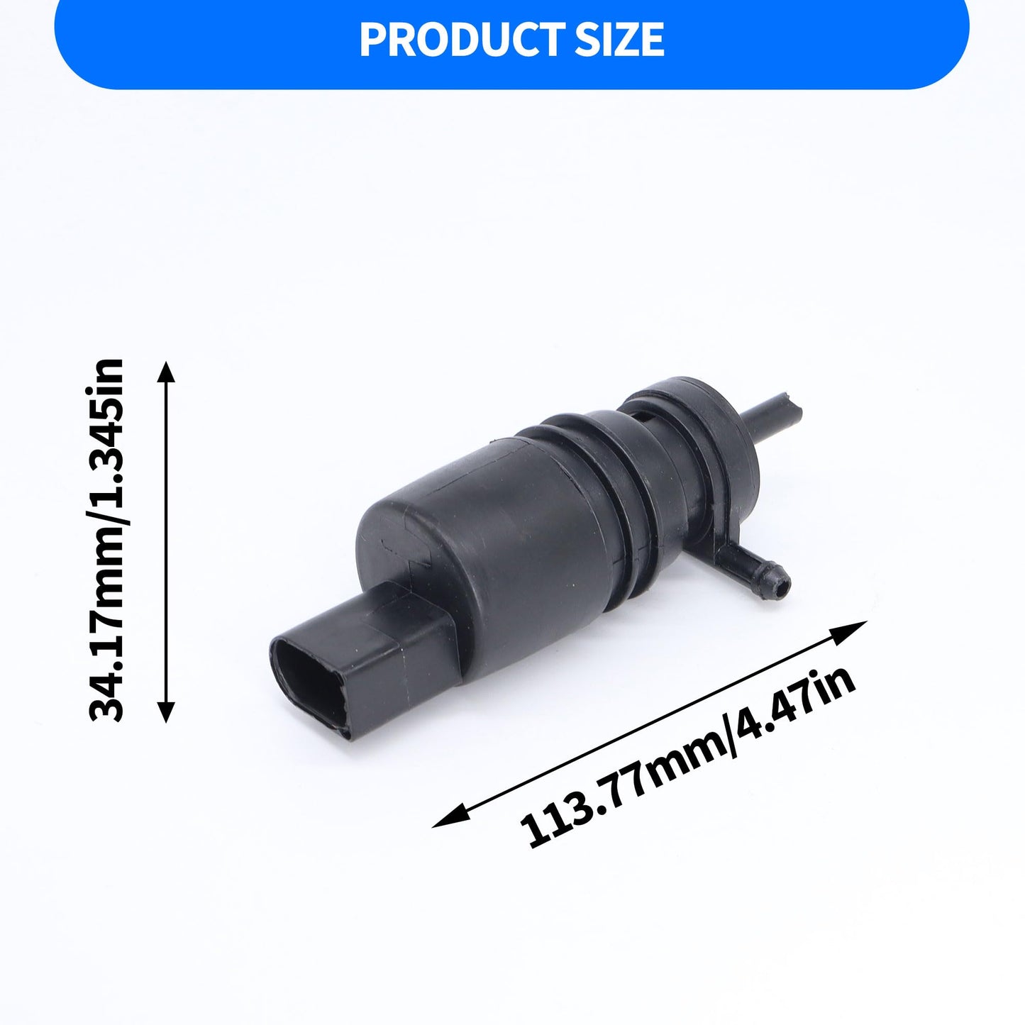 HiSport 68071576AA Windshield Washer Pump with Grommet - Compatible with Ram 1500 2500 3500 4000 4500 5500 Chrysler 200 Dodge Dart Ram 1500 Ram 2500 Ram 3500 2009-2018