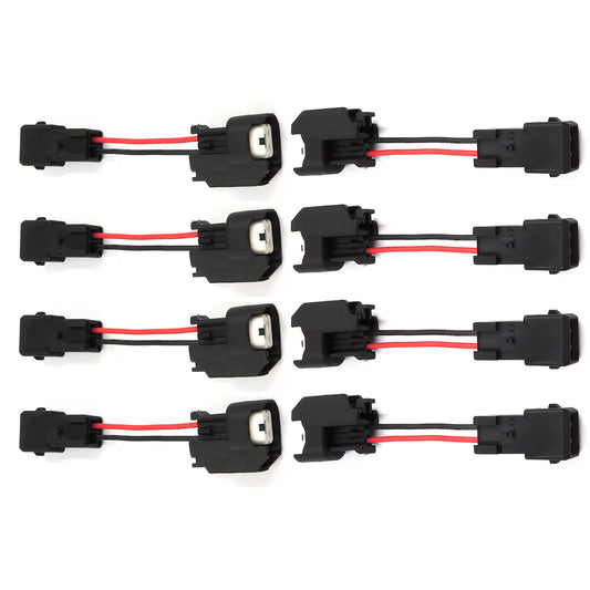 HiSport Injector PnP Plugs LS1 LS6 LT1 EV1 Engine wire Harness to LS2 LS3 LS7 EV6 Injector Adapters 8Pcs