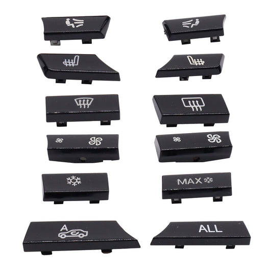 HiSport 61319313923 Set of 12 Air Conditioning A/C Heater Button Key Caps Switch Cover Repair Kit Compatible with BMW 5 Series F07 GT F10 F11, 6 Series F06 F12 F13, 7 Series F01 F02