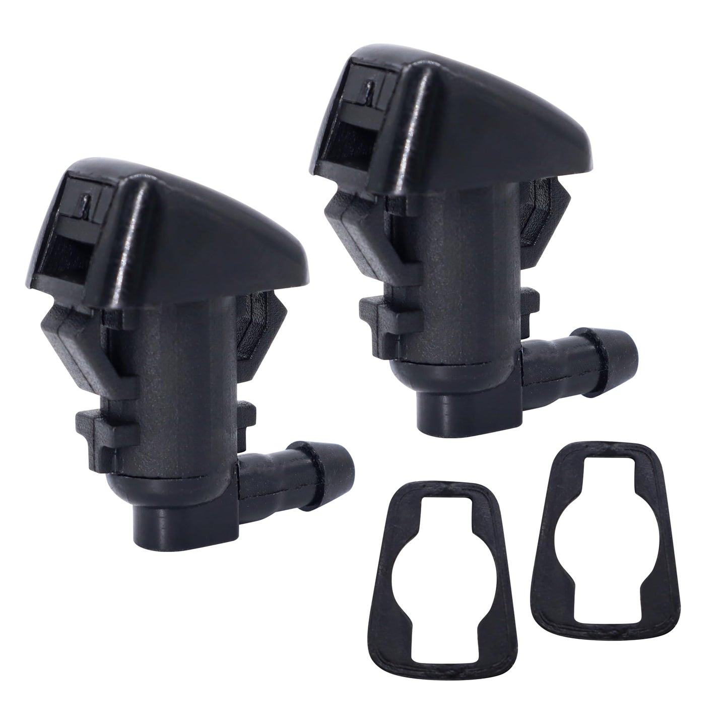 HiSport 55157319AA Windshield Sprinkler Wiper Nozzle - Compatible with Jeep Commander 2006-2010 Liberty 2008-2012 Compatible with Dodge Nitro 2007-2011 - (Two Side)