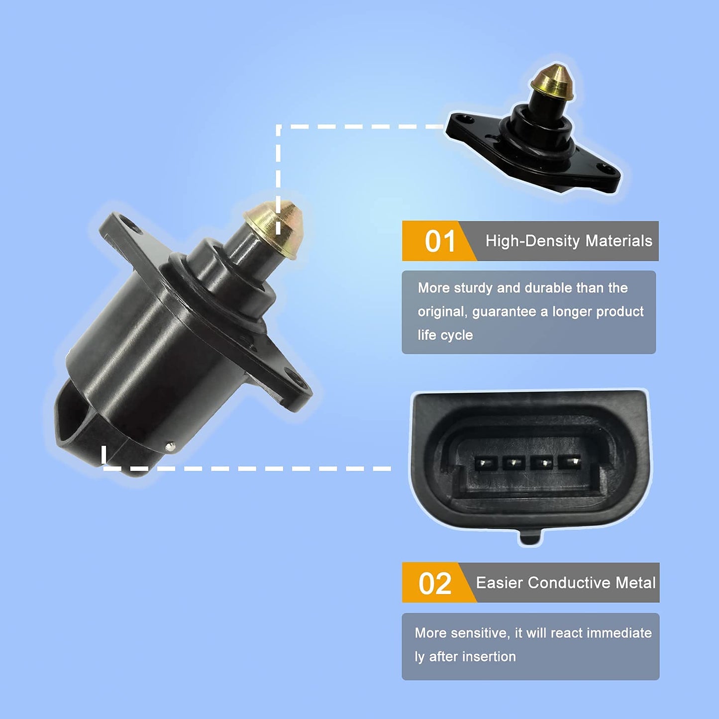 53030657AB Idle Air Control Valve IAC Compatible with Dodge W150 W250 Jeep Grand Cherokee 91-03 IAC17119277 53030450 2H1091 - HiSport