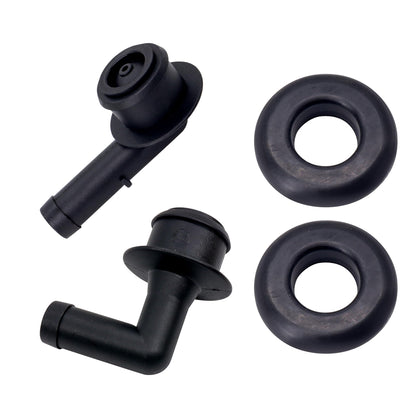 HiSport PCV CCV Vent Valve Elbow with Grommet - Compatible with Jeep Grand Cherokee 4.0L 2000 2001 2002 2003 2004 - Replace 53013360AA