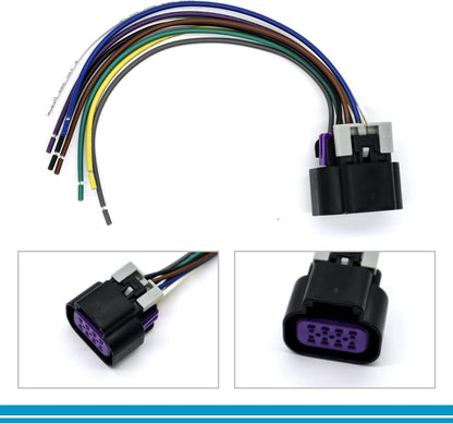 HiSport 977-000 Throttle Body Sensor TPS with Connector Compatible with Cadillac Escalade Chevy Buick Express GMC Throttle Position & Wiring Harness Pigtail Kit Replace 12570800 217-2293 217-2293