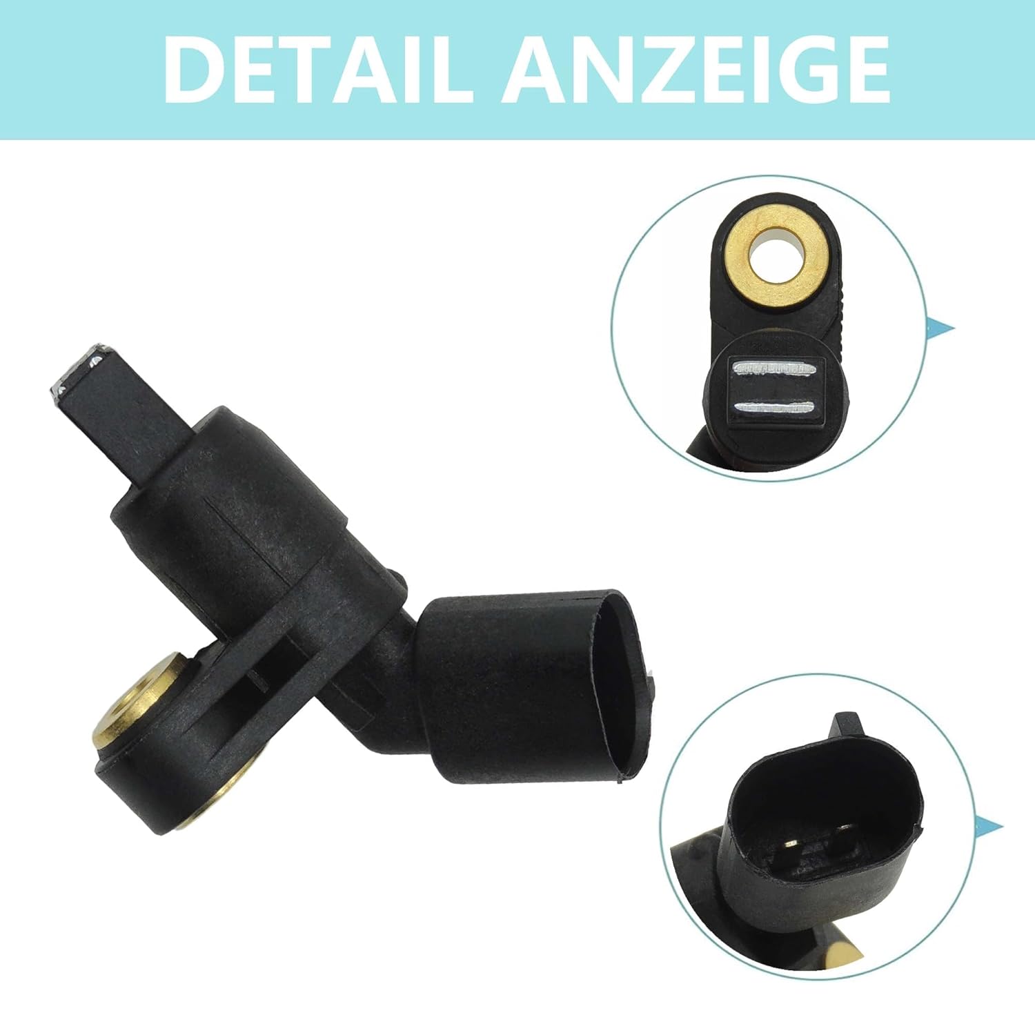 HISports ABS Raddrehzahlsensor rechts vorne 21582, Kompatibel mit Seat, Skoda, Ersetzen 1H0 927 807?1J0 927 803 Raddrehzahlsensor