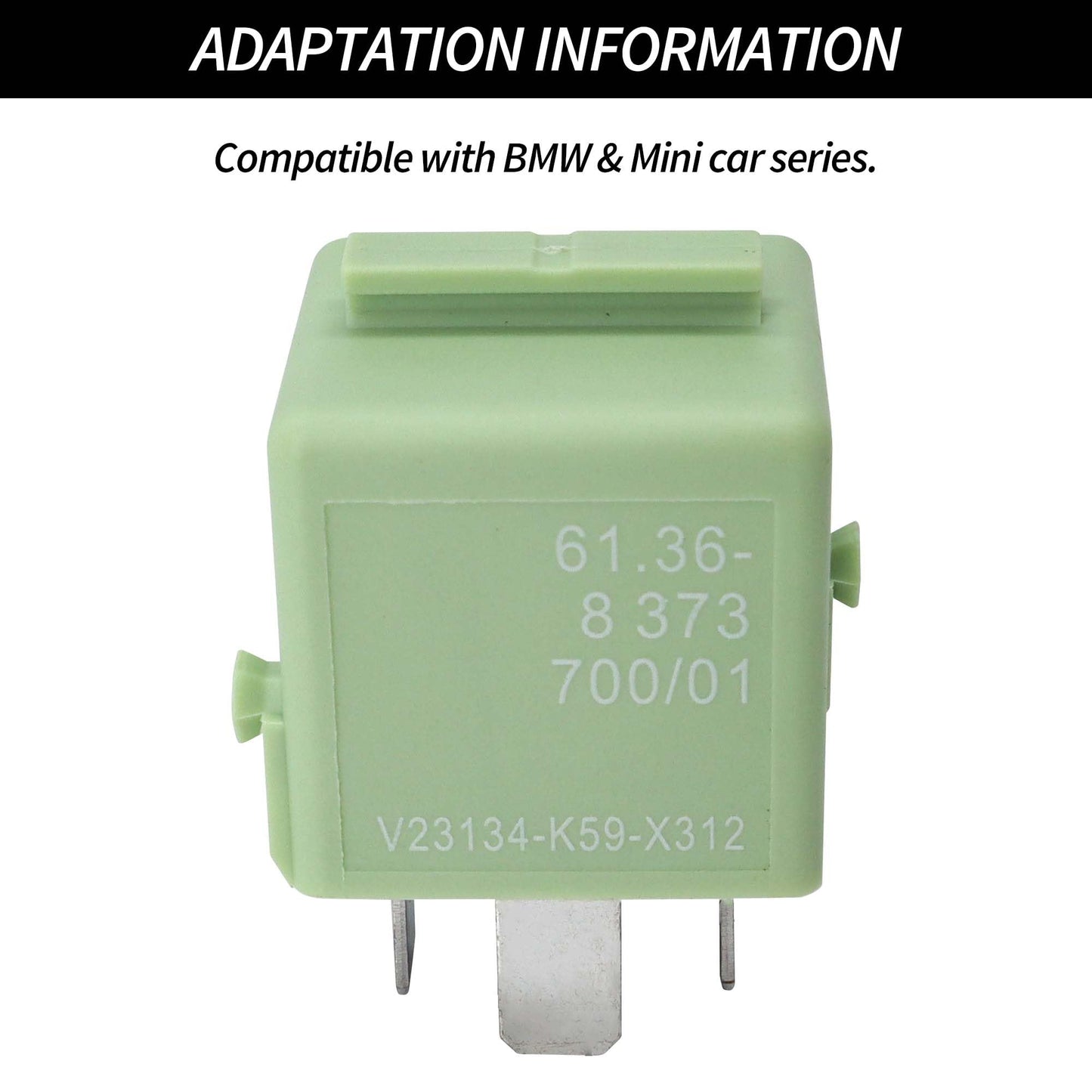 HiSport Relay V23134-K59-X312 12VDC 5Pins Plug-in Automotive Relay Compatible with BMW 318I 320I 323I 325I 328I 330I 525I 530I M3 M5 M6 Z3 Z4 Z8 Cooper, Replacement for 61368373700