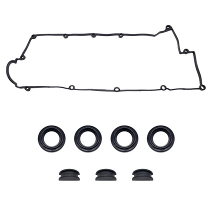 HiSport Valve Cover Gasket Set VS50583R - Compatible with Hyundai Elantra 2003-2012 Tucson 2005-2009 Tiburon 2003-2008 Kia Soul 2010-2011 Sportage 2005-2010 Spectra 2004-2009 Spectra5 2005-2009 2.0L